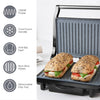 Quest 35609 Deluxe Health Grill With Panini Press & Sandwich Toaster/Non-Stick Marble Coating/Cool Touch Handle/Automatic Temperature Control/Floating Hinged Lid For Even Cooking & Toasting