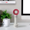 MyGarden 360° Bladeless Fan Hand Held Desktop Mini Portable USB Rechargeable Cooler Fan Quick Cool White/Red 2057