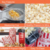 Global Gizmos 50900 Fat Free Hot Air Popcorn Maker | No Oil | 4 Bags Included | Healthy Home-Made Treats | Movie Nights/Sleepovers/Kids Parties | 1200 W |, Plastic, Red