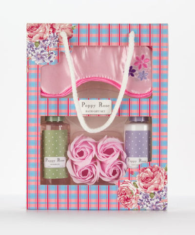 Poppy Rose Bath Gift Set & Eye Patch (1 PACK)