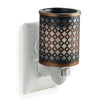 Candle Warmers Etc. Pluggable Wax Warmer, Fragrance Releasing Decorative Plug-In Nightlight Warmer, Moroccan Metal