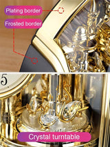 Decorative gold and black Rhythm quartz mantel clock