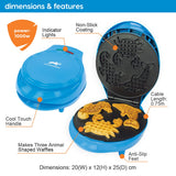 3-in-1 Sea Life Waffle Maker with Non-Stick Plates - Animal Planet
