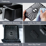 Quest 9L dual basket 2400W air fryer with two 4.5L baskets