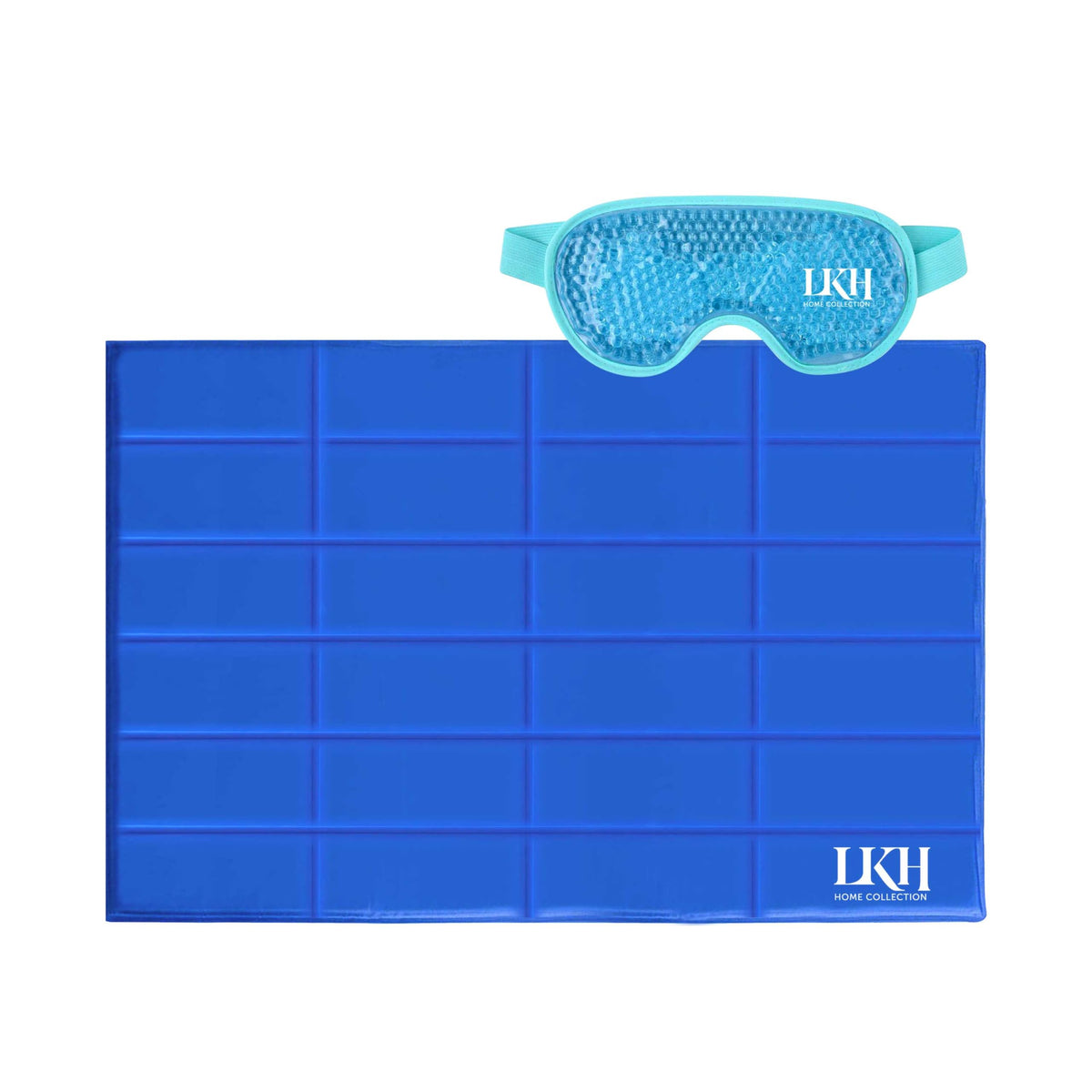 LKH self-cooling gel mat and eye mask set – 90 x 60cm
