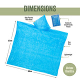 Milestone Camping reusable hooded rain poncho – blue