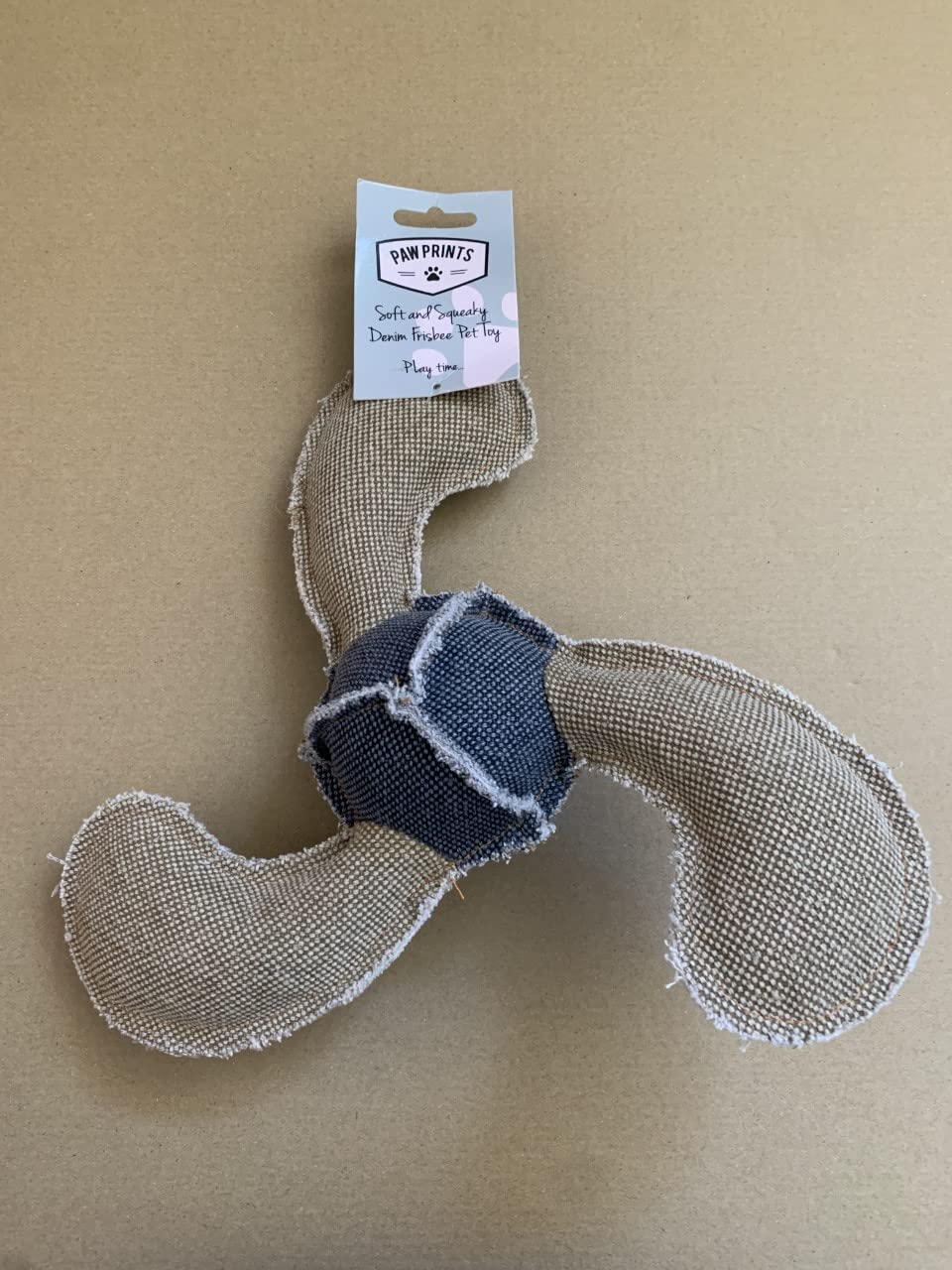 Kingfisher Soft and Squeaky Denim Frisbee Pet Toy