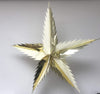 HARTES Cream & Gold Christmas Foil Ceiling Decorations (Spiky Star)