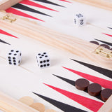 Global Gizmos wooden 3-in-1 chess draughts and backgammon game set