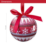 Set of 14 red and white Nordic Christmas baubles