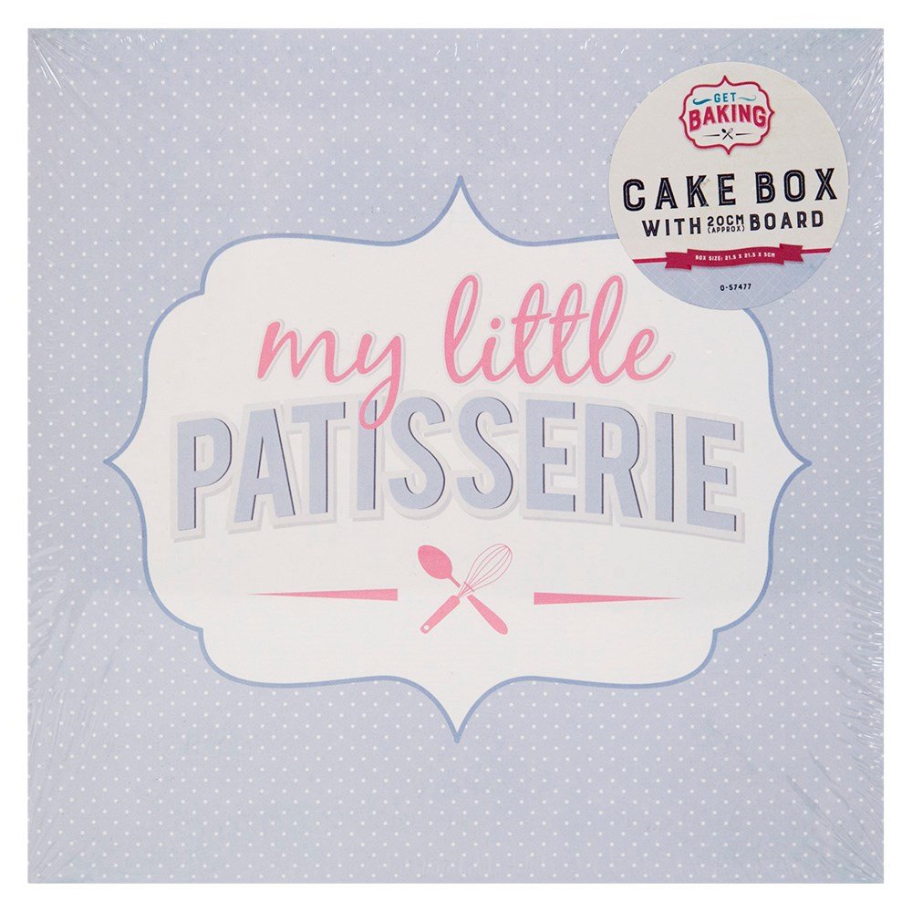 Get Baking flat-pack cake box with 20cm cake board