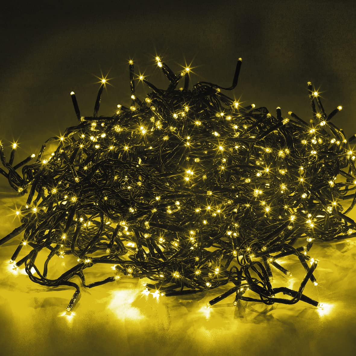 1000 warm white LED chaser Christmas lights – 69.9m