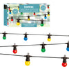 20 multi-coloured retro LED festoon string lights