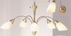 Seattle satin brass five-light chandelier