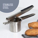 Blackmoor stainless steel potato ricer with three interchangeable plates