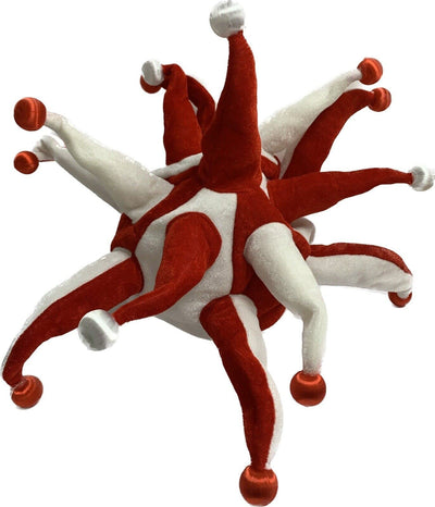 JESTER HAT RED/WHITE LIGHT UP(RED AND WHITE)