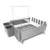 Blackmoor deluxe stainless steel dish drainer with wine glass rack
