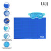 LKH Cooling Gel Mattress With Cooling Eye Mask Body Mat Cooling Pad Gel Cushion Cooling Reusable Cooling Get Mattress Toper For Night Sweats Absorbs & Dissipates Heat Increase Sleep Quality (90x60CM)