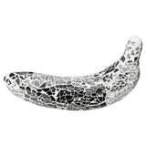 Febland Mirrored Mosaic Glass Banana, Silver, Small
