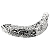 Febland Mirrored Mosaic Glass Banana, Silver, Small