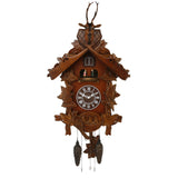 Widdop large wooden quartz cuckoo clock with moving roundabout