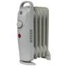 KNIGHT 5 Fins 500W Oil-Filled Radiator Heater White Colour with Thermostat, Overheat Protection, Power Switch, for indoor use, Quiet Electric Space Heater for Bedroom, Office, Home (5 Fins)