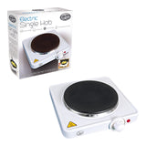 Quest 1500W single electric hob with five heat settings