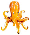 Febland Glass Orange Octopus, Small