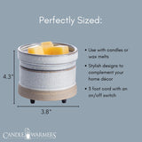 Candle Warmers conical white 2-in-1 wax and jar candle warmer