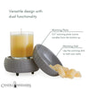 Candle Warmers Etc 2 in 1 Candle & Fragrance Warmer Scented Candles Wax Melts or Essential Oil Slate Fitted with UK Plug