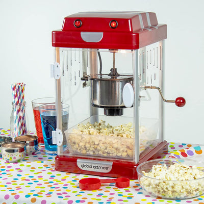 Global Gizmos Giant Cinema Style Popcorn Maker / Extra Large Capacity / Movie Nights, Sleepovers, Kids Parties