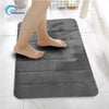 Your bathroom Bath Mat (2 Piece) Machine Washable Ultra Soft Memory Foam Non-Slip Bath Mat For Bathrooms Quick Dry Polyester Fiber Toilet Shower Pedestal Foot Mat Super Water Absorbent Mould Free