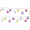 50 multi-coloured retro globe LED string lights