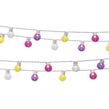 50 multi-coloured retro globe LED string lights