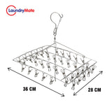 Laundry Mate stainless steel sock hanger with 40 pegs