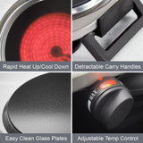 Quest double ceramic infrared hot plate twin hob