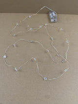 Warm white battery-operated flower LED string lights