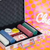 Global Gizmos 200-piece poker set with chips cards dice and aluminium case