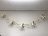 Cream and gold square foil Christmas garland ceiling decoration