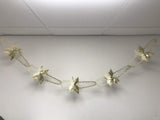 Cream and gold square foil Christmas garland ceiling decoration