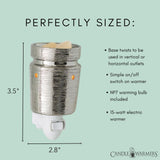 Candle Warmers Etc. brushed chrome plug-in fragrance warmer