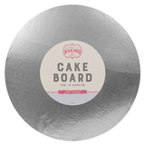 Stalwart 30cm round silver cake board