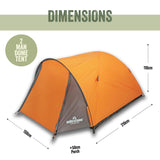 Milestone two-person pop-up dome tent with porch