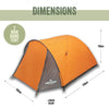 Milestone Camping 18859 Deluxe 2-Person Pop Up Dome Tent