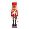 35cm red and green wooden nutcracker soldier Christmas decoration