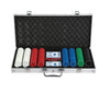 Global Gizmos 400-piece poker set with chips cards dice and aluminium case