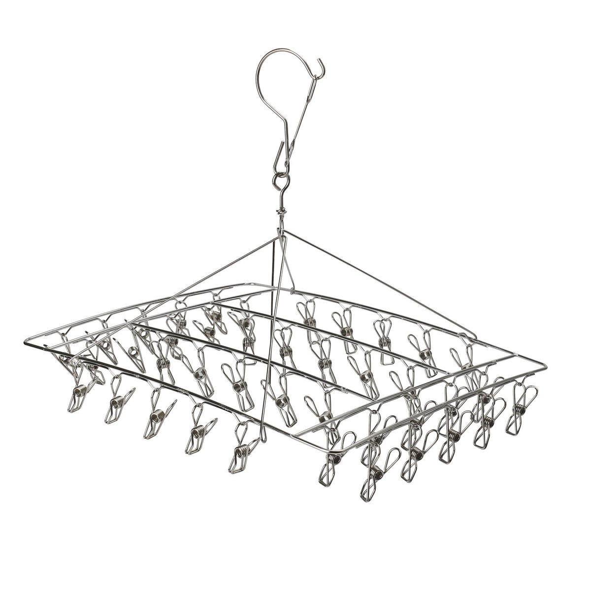 Laundry Mate stainless steel sock hanger with 40 pegs