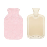 Night Owl blush pink faux fur 2 litre hot water bottle