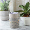 Candle Warmers Etc. Illumination Fragrance Warmer for Warming Scented Candle Wax, Melts or Tarts Grey Jasmine