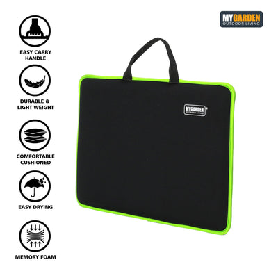 My Garden Knee Pad Memory Foam Kneeling Pad For Gardening Housework DIY & Gym 4CM Thick With Carry Handle & Ergonomic Shape Durable Heavy Duty Water Resistant Comforting Kneeling Mat Cushion